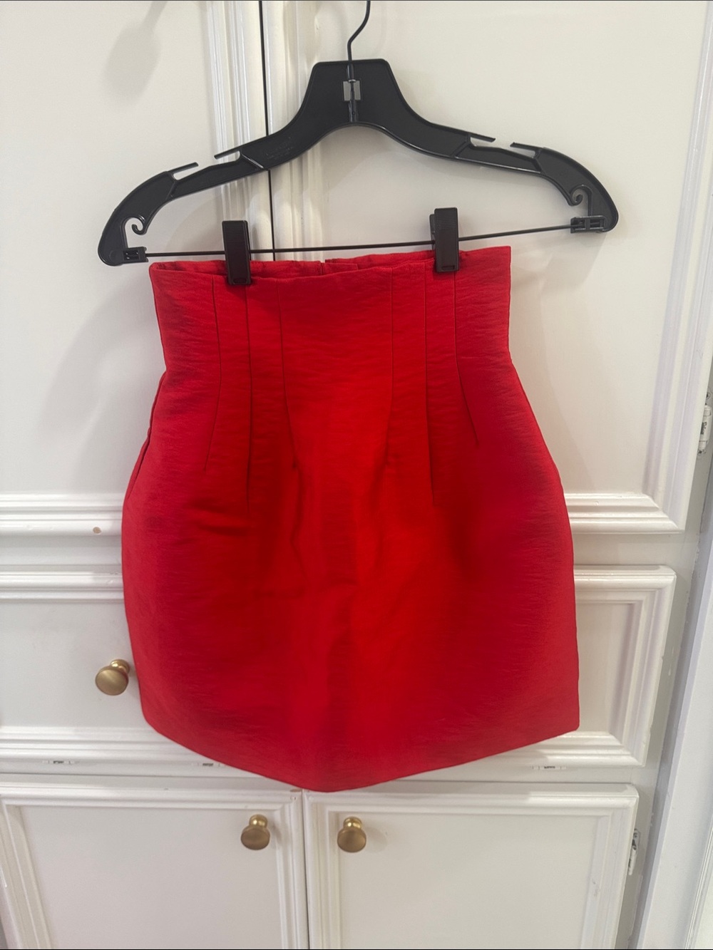 H&M High-Waist Red Mini Skirt
